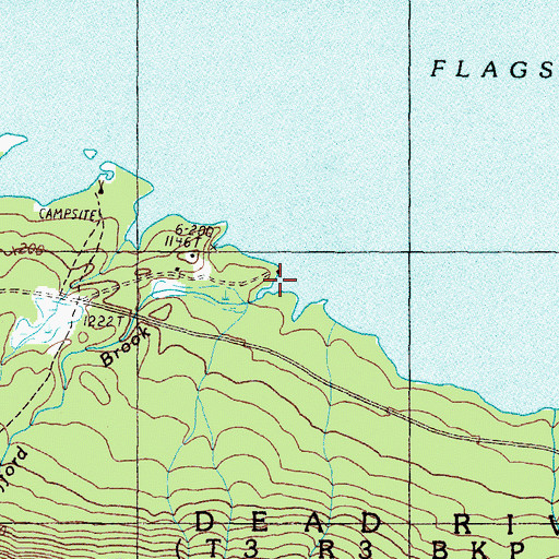 Topographic Map of Safford Brook, ME