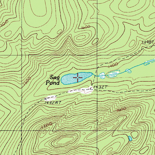 Topographic Map of Sag Pond, ME
