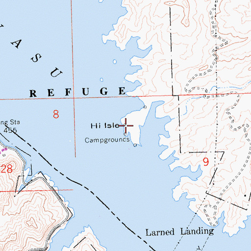 Topographic Map of Hi Isle, AZ