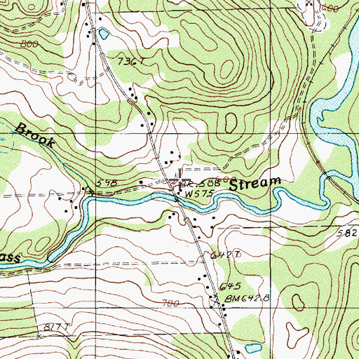 Topographic Map of Saint Euzebe School, ME