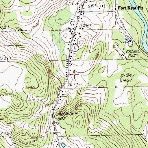 Topographic Map of Saint George School, ME