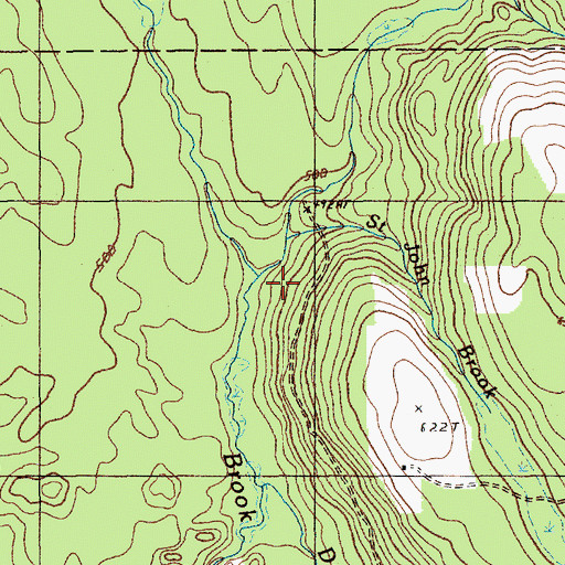 Topographic Map of Saint John Brook, ME