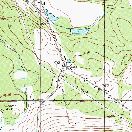 Topographic Map of Saint Johns School, ME