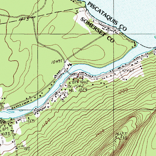 Topographic Map of Saint Josephs Church, ME