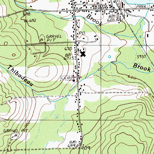 Topographic Map of Saint Marys Church, ME