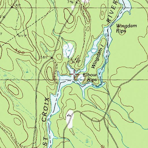 Topographic Map of Salmon Brook, ME