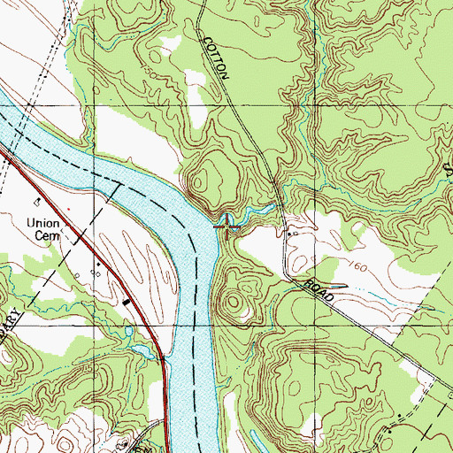 Topographic Map of Salmon Brook, ME