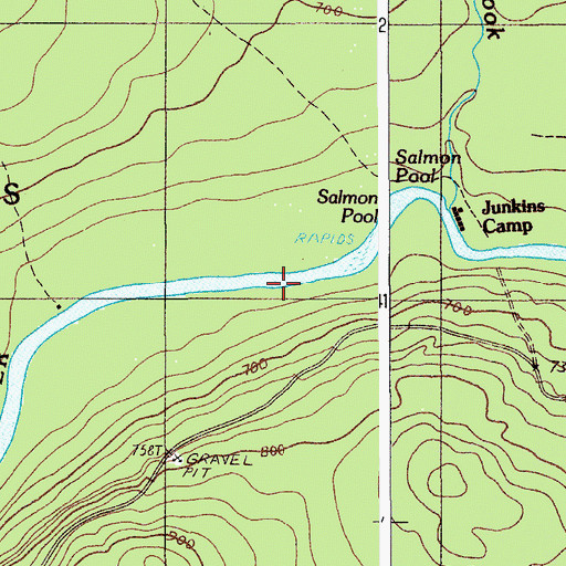Topographic Map of Salmon Pool, ME