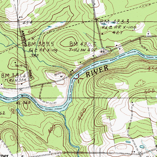 Topographic Map of Salmon Stream, ME