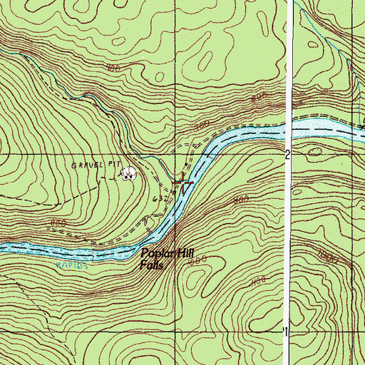 Topographic Map of Salmon Stream, ME
