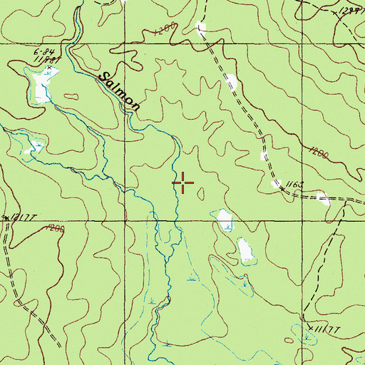 Topographic Map of Salmon Stream Farm, ME