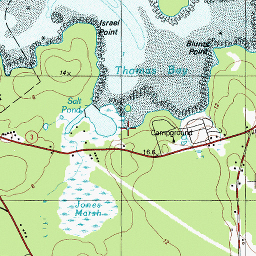 Topographic Map of Salt Pond, ME