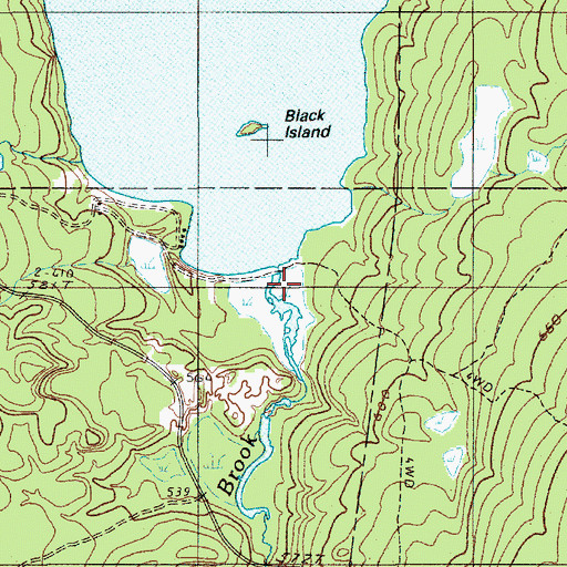 Topographic Map of Sanborn Brook, ME