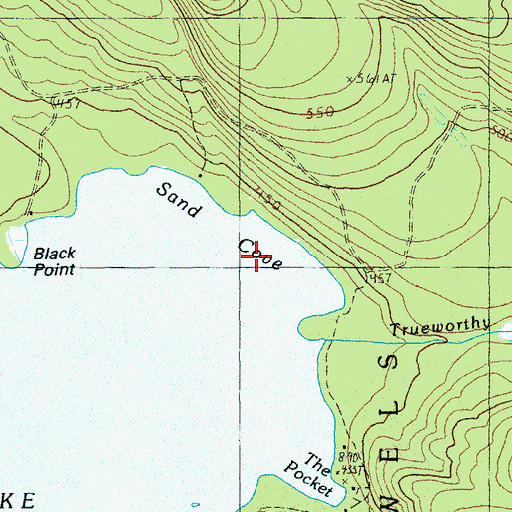 Topographic Map of Sand Cove, ME