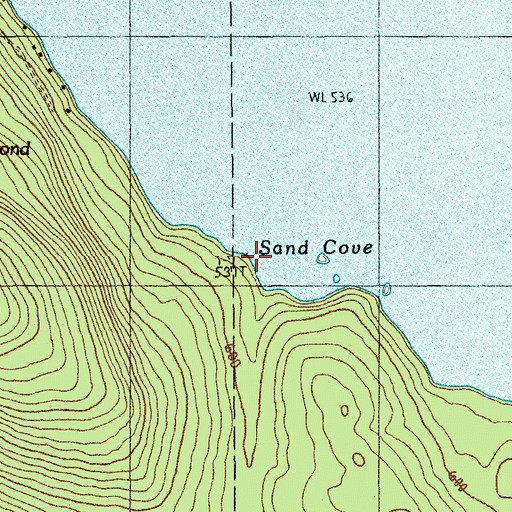 Topographic Map of Sand Cove, ME