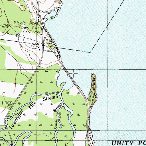 Topographic Map of Sandy Stream, ME