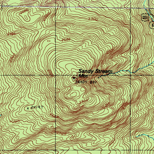 Topographic Map of Sandy Stream Mountain, ME