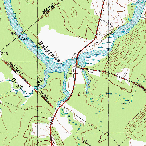 Topographic Map of Sanford Brook, ME