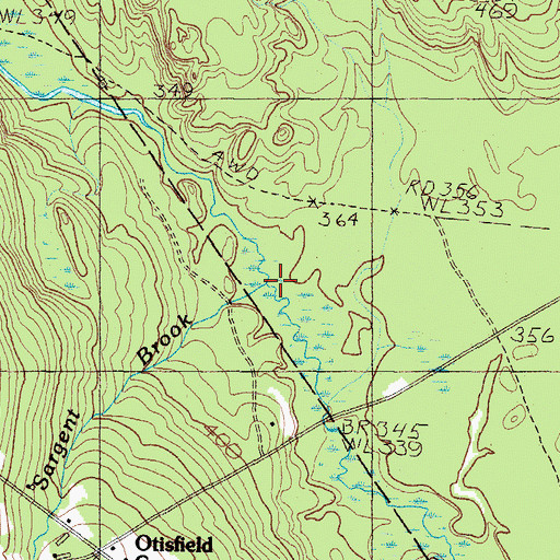 Topographic Map of Sargent Brook, ME
