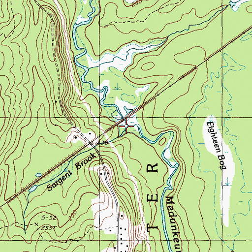 Topographic Map of Sargent Brook, ME
