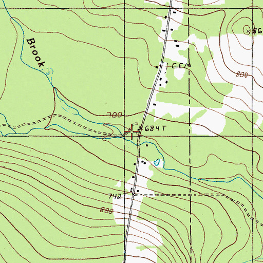Topographic Map of Sargent Brook, ME