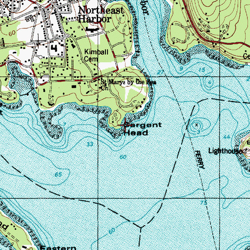 Topographic Map of Sargent Head, ME