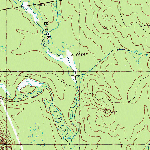 Topographic Map of Savage Brook, ME