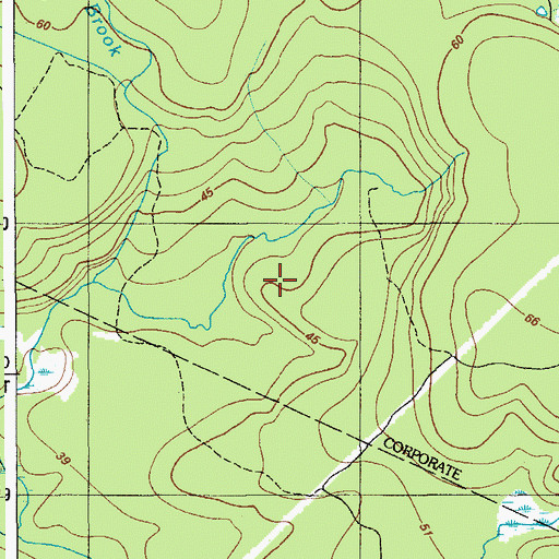 Topographic Map of Sawpit Brook, ME