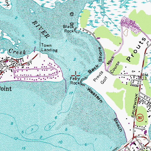 Topographic Map of Scarborough River, ME