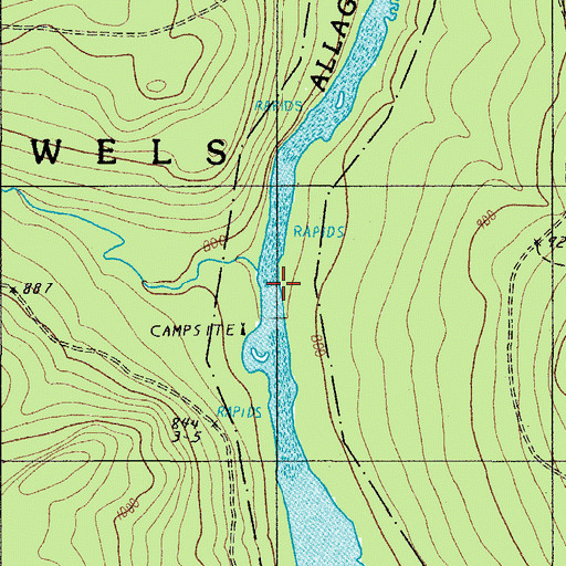 Topographic Map of Schedule Brook, ME