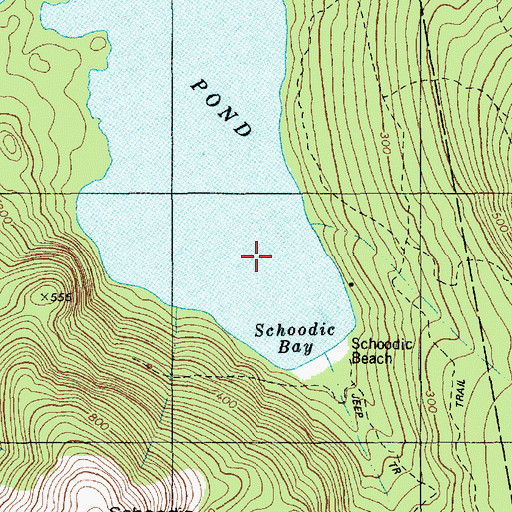 Topographic Map of Schoodic Bay, ME