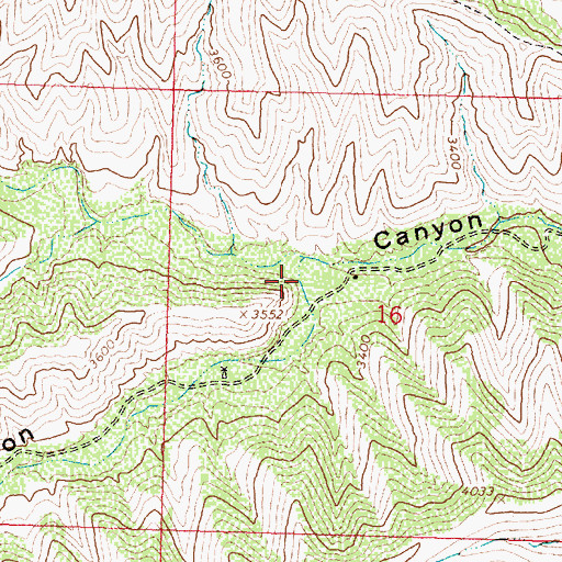 Topographic Map of Hibernia Canyon, AZ