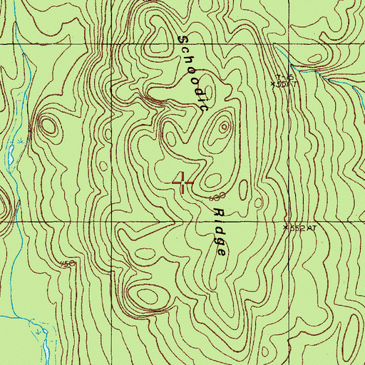 Topographic Map of Schoodic Ridge, ME