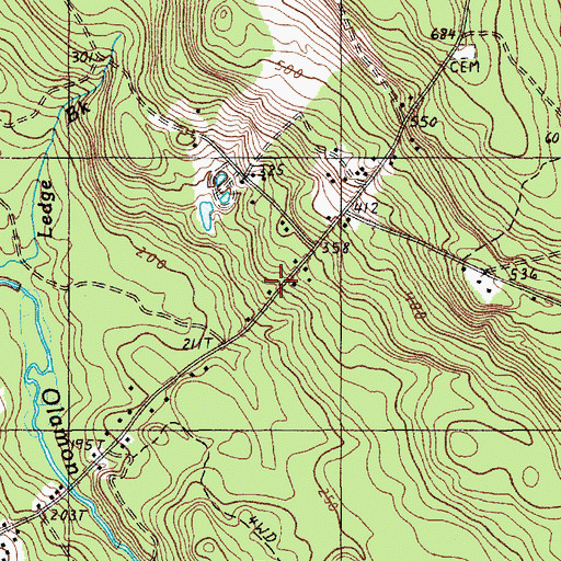 Topographic Map of School Number 1, ME
