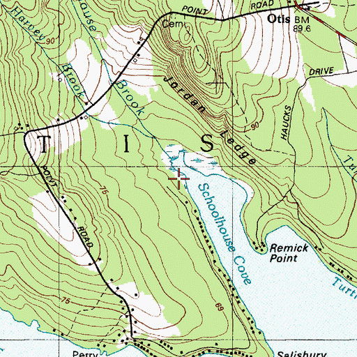 Topographic Map of Schoolhouse Brook, ME