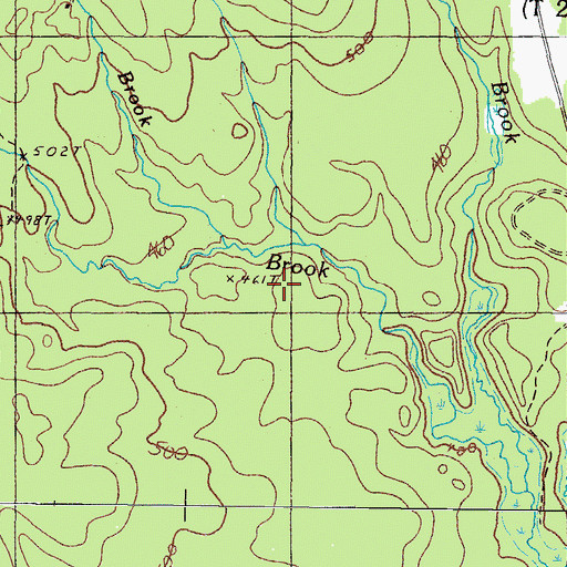 Topographic Map of Schoolhouse Brook, ME