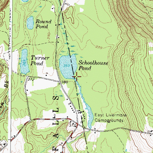 Topographic Map of Schoolhouse Pond, ME