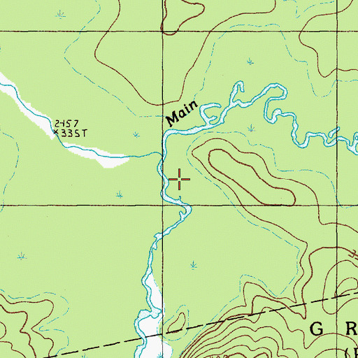 Topographic Map of Scotch Brook, ME