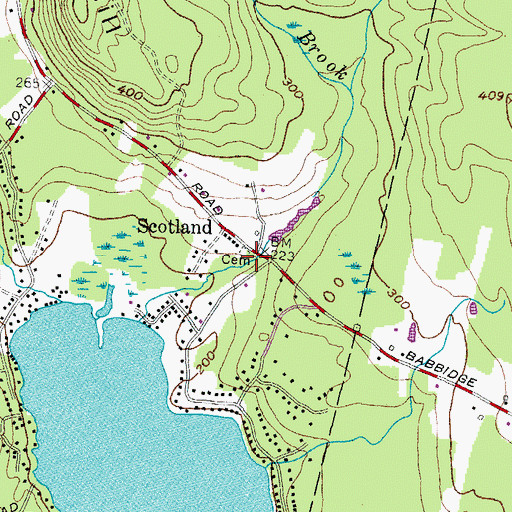 Topographic Map of Scotland, ME