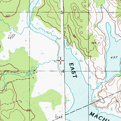Topographic Map of Scott Brook, ME