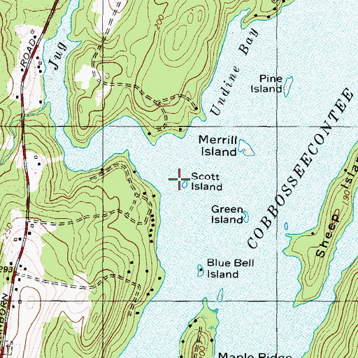 Topographic Map of Scott Island, ME