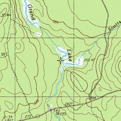 Topographic Map of Scotts Brook, ME