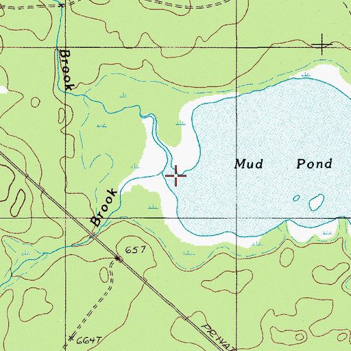 Topographic Map of Scraggy Brook, ME