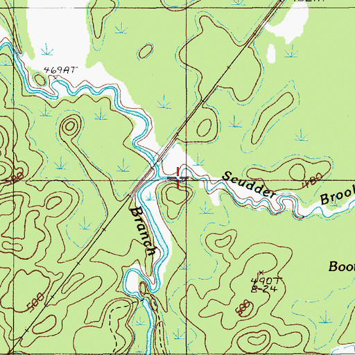 Topographic Map of Scudder Brook, ME