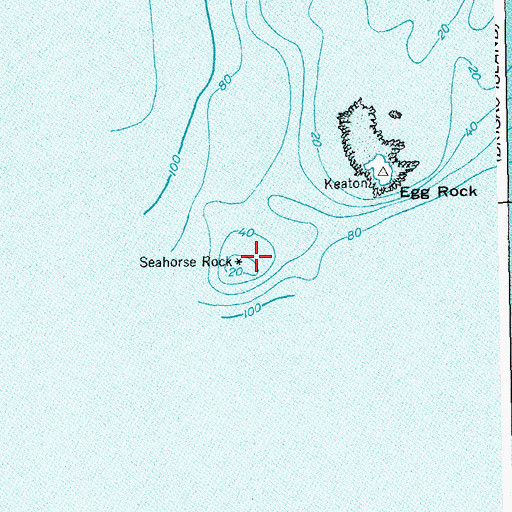 Topographic Map of Seahorse Rock, ME