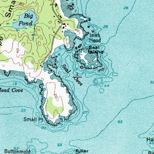 Topographic Map of Seal Cove, ME