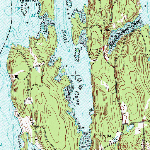 Topographic Map of Seal Cove, ME