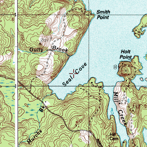 Topographic Map of Seal Cove, ME