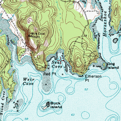 Topographic Map of Seal Cove, ME