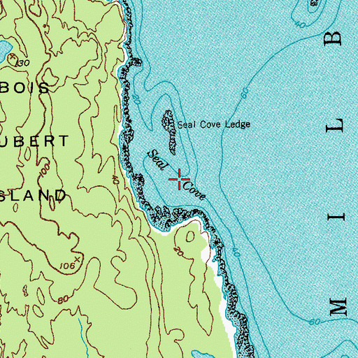 Topographic Map of Seal Cove, ME